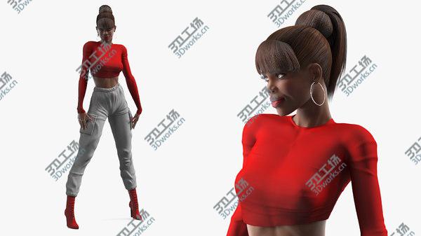 images/goods_img/20210312/Dark Skin City Style Woman Rigged 3D model/1.jpg
